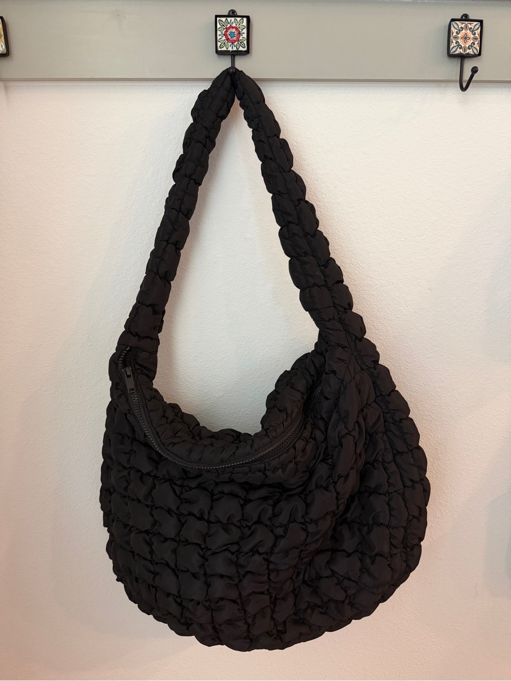 COS Black Quilted Shoulder Bag
